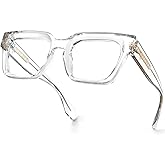 VISOONE Fashion Large Square Chunky Frame Blue Light Blocking Glasses Women Men Oversized Thick Eyelasses Colorado