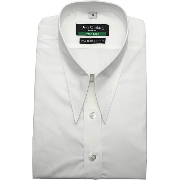 Amazon.com: Spearpoint Collar Men's White Hidden Placket Shirt