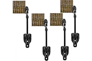 XINHOONFEI Sun Shade Parts Bungee Kit and End Cap,Weather Resistance,for Coolaroo Exterior Roller Shade,Outdoor Blinds,Roller Shades(Black,2 Set)