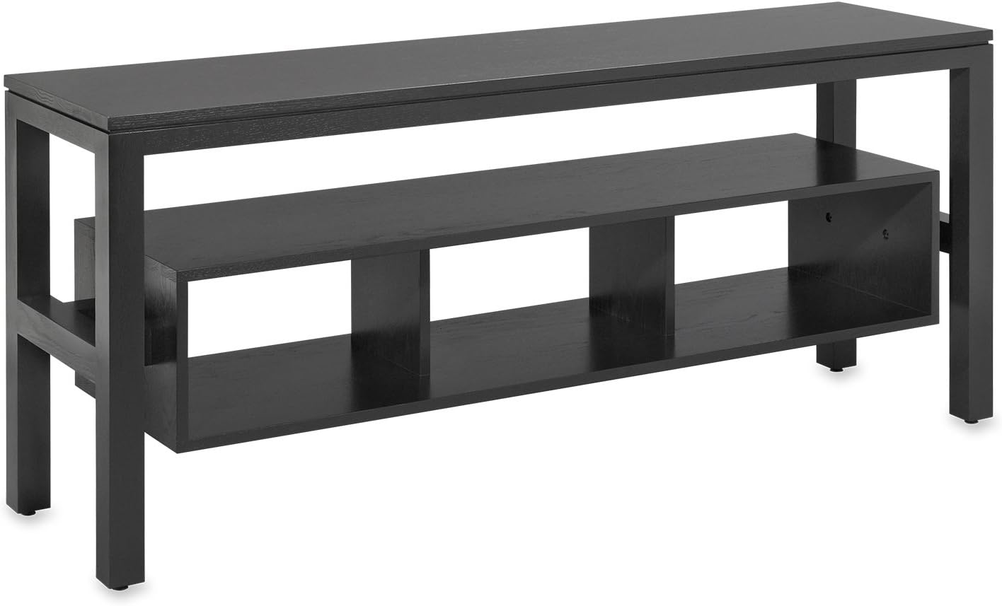 Standout Designs Amplitude Trio 68" Solid Wood TV Console / TV Stand for Most Flat Screen TVs Up to 70" (Black on Solid Oak)