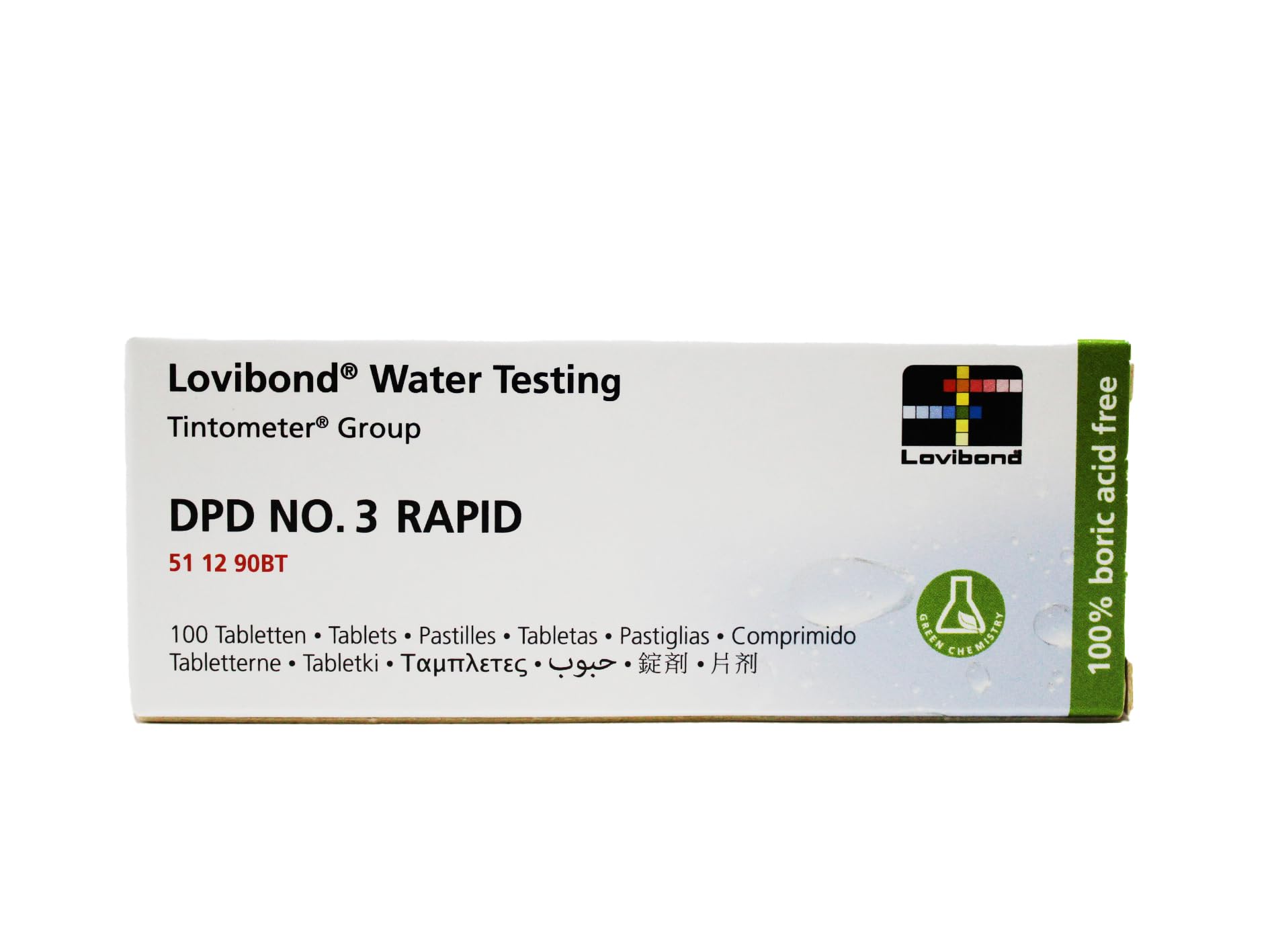 Lovibond - DPD No 3 Rapid Dissolve Reagents | Total Chlorine Testing | Comparator Method | Fast Results for Pools & Spas | Compatible with DPD3 | 100 Pack