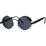 Victorian Vampire Steampunk Round Circle Lens Vintage Style Metal Sunglasses