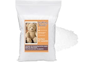 Hssugi 17.6oz Doll Stuffing Beads Plastic Pellets for Filling, Toy Stuffed Beads, Transparent Weight Filled Bead for Filling Cloth Art DIY, Stuffing Bead Stuffed Animal beanbag Crafts