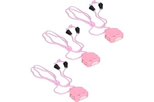 Aramox Knitting Stitch Counter, 3Pcs Pink Row Counters – Portable & Easy-to-Use for Crochet & Knitting, Necklace Pendant Desi