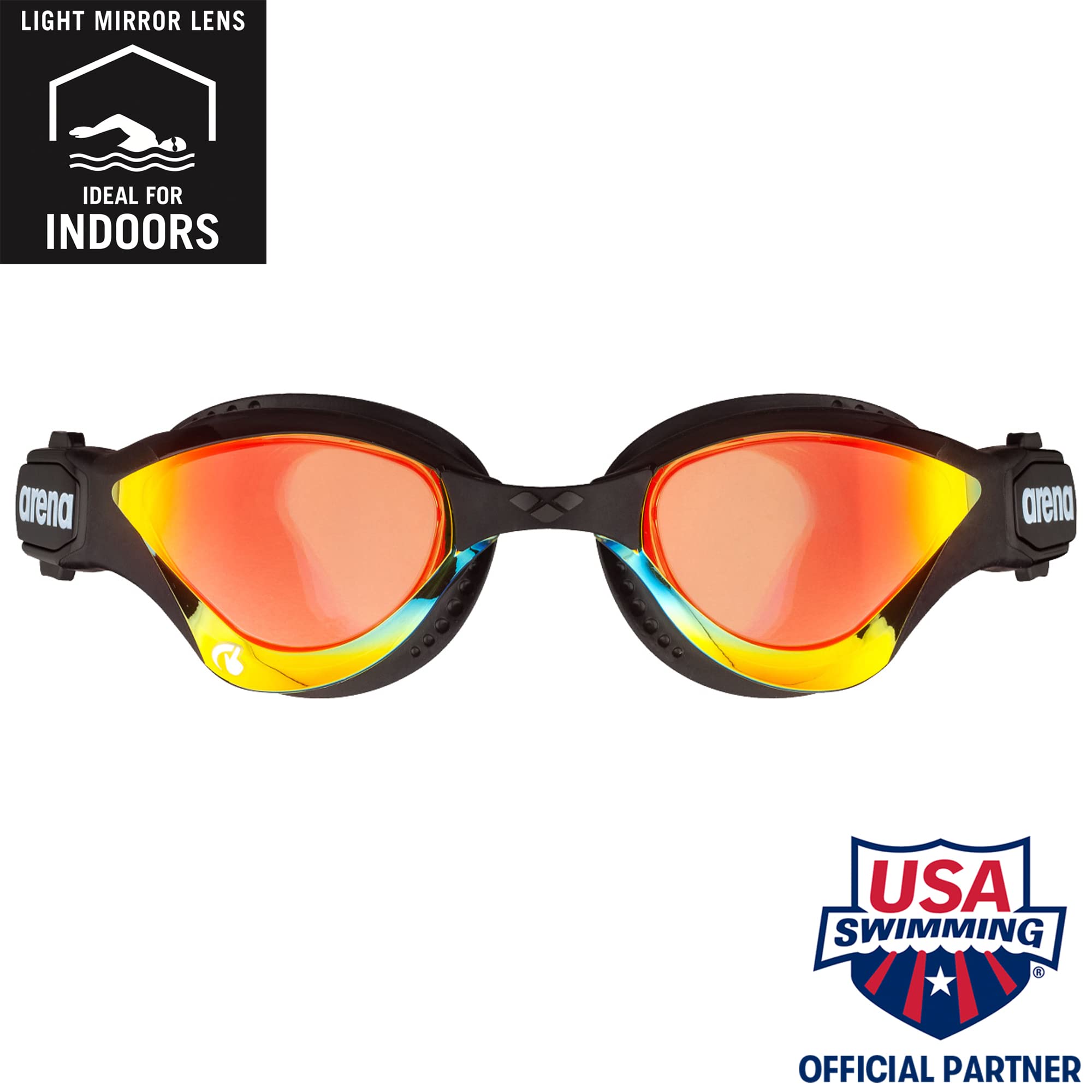 ARENA Unisex Adult Cobra Tri Swimming Goggles for Triathlon and Fitness Swipe Anti-Fog Wide Vision Mirror Lens