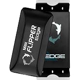Max. Flipper Edge Magnetic Aquarium Glass Cleaner Algae Scraper | Fits Acrylic Fish Tank Walls to 1 Inch Thick, Floating Scrubber, Dual Stainless Blade, Freshwater &amp; Saltwater, No Wet Hands
