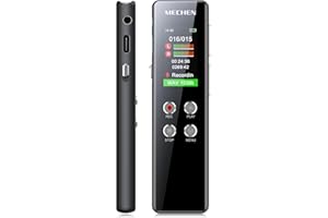 MECHEN 64GB Digital Voice Recorder Dictaphone, Voice Activated, with Playback for Conferences Meetings Speeches, Pocket Recorder Password Line, USB C, 1536Kbps, AB Repeat (64GB)
