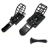 50pcs 2 Sizes Adjustable Adhesive Cable Ties Cable Clips Wire Strap Cord Clamp for Cable Management at Home and Office + 100pcs Nylon Zip Ties