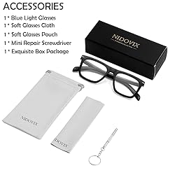 NIDOVIX Trendy Square Blue Light Blocking Glasses