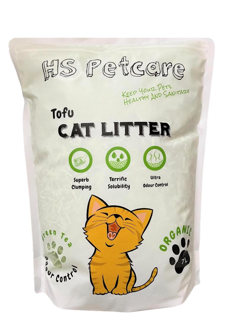 7L Green Tea Matcha Scent Organic Tofu Cat Litter ultra odour control great clumping flushable reduce waste odour eliminator long lasting dust free