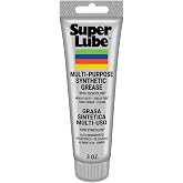 Super Lube Multi-Purpose Synthetic Grease w/ Syncolon - High Temperature, Water &amp; Corrosion Resistant Grease - Workshop &amp; Industrial Use - Food Grade - Translucent White - Tube - 3 oz (21030)