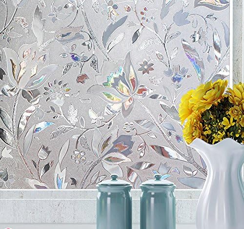 LEMON CLOUD Window Film Privacy, Frosted Opaque Glass Films, Non Adhesive Static Cling Heat Control, Tint Decorative Film - Image 4