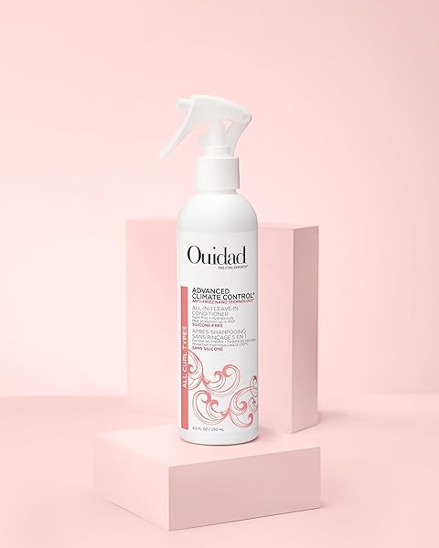 OUIDAD ADVANCED CLIMATE CONTROL LEAVE IN CONDITIONER FOR CURLY HAIR, 8.5 FL OZ, MULTI-USE CURL LEAVE IN CONDITIONER & HEAT PROTECTANT SPRAY, SULFATES, PARABENS & CRUELTY-FREE CURLY HAIR PRODUCTS