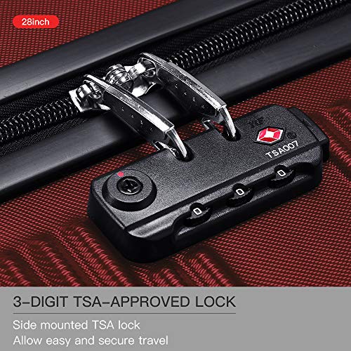 Verdi Luggage Set Piece Lightweight with USB Port Hardside