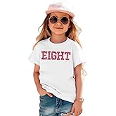 GLIGLITTR Birthday Girl Shirt 6th 7th 8th 9th Girls Birthday Tshirt Kids Bday Party Outfit Sequin Glitter Embroidery Tee Tops