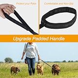Vivifying Dog Training Lead 10m Nylon Long Line with Padded Handle Black view 4