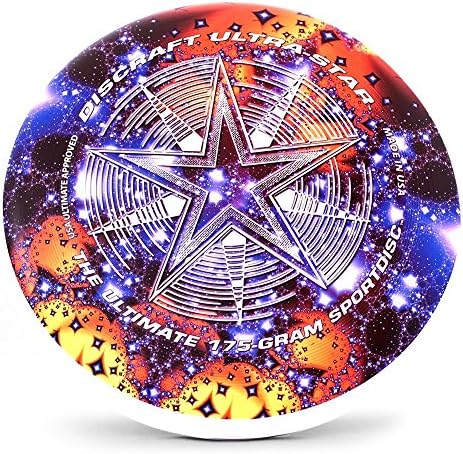 Discraft Supercolor Ultra-Star 175g Ultimate Disc + Free Mini Frisbee + Ultimate Disc Sticker (USA Ultimate Approved)