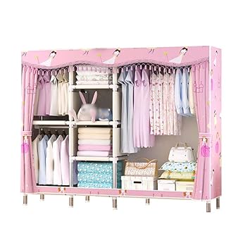 Amazon Com Hmeigui Portable Wardrobe Closet Clothes Shelves