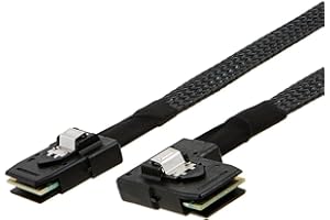 MITATTOK Mini SAS Cable, SFF-8087 to SFF-8087 Straight to Right Angle High-Speed Data Transfer for SAS/RAID Controllers, Back