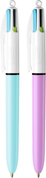 BIC 4 Colours Pens Multicolour Fun 4 Colour Retractable Ballpoint Pack of 3 view 5
