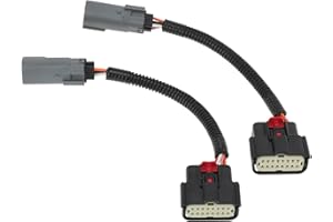 Motoforti Halogen to LED Taillight Adapter Harness Kit for Ford F-150 2018-2020 Non-BLIS Plug and Play 2PCS Left & Right