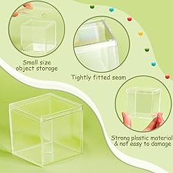 Blulu 8 Pieces Clear Acrylic Plastic Jewelry Box