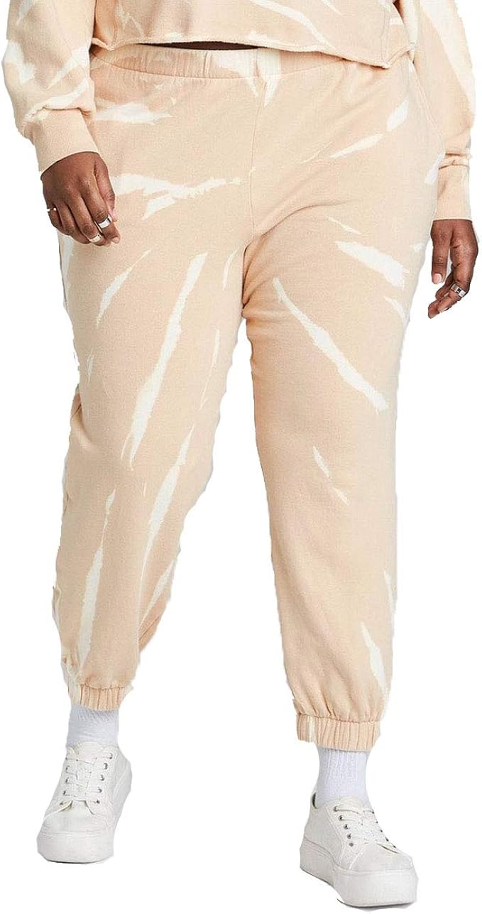 Wild Fable Women's Plus Size HighRise Sweatpants (Beige, 4X) at Amazon