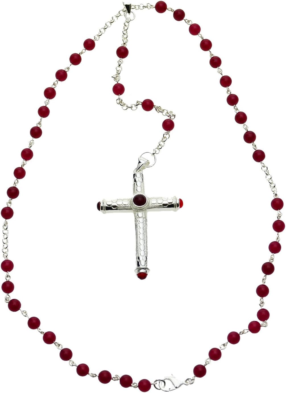 Hide And Seek Cross With Integrated Spoon And Agate Necklace Red Amazon Co Uk Kitchen Home
