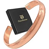 Touchstone Copper bracelet Tibetan style. Hand forged with solid and high gauge pure copper. Elegant minimalistic design.