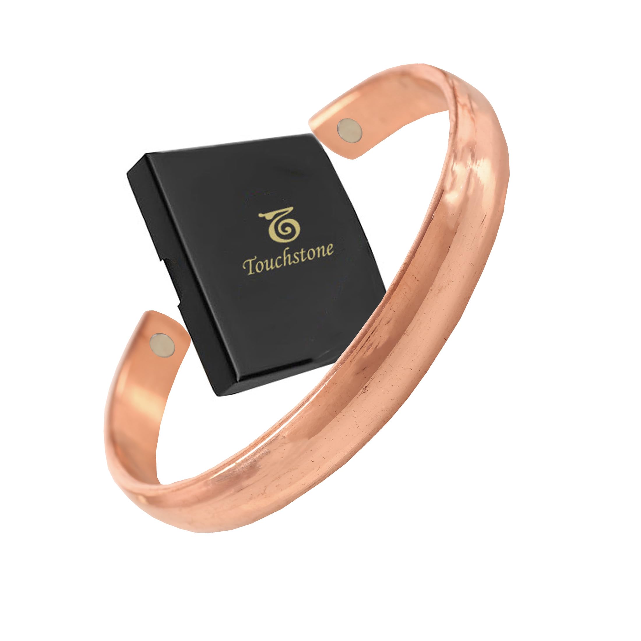 Touchstone Copper bracelet Tibetan style. Hand forged with solid and high gauge pure copper. Elegant minimalistic design. — image 1