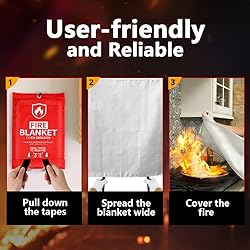 HOMEXCEL Fire Blanket Emergency for Home and
