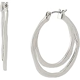 Robert Lee Morris Soho Women's Sculpted Double Row Hoop Earrings