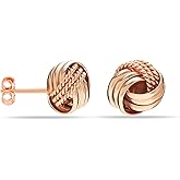 LeCalla 925 Sterling Silver Knot Stud Earrings Jewelry | Italian Design Love Knot Stud Earring | Celtic Knot Stud Earrings for Women