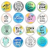 Cosylove 16pcs Letter Refrigerator Magnets, Crystal Glass Fridge Magnets for Office Cabinets, Whiteboards, Photos, Beautiful Decorative Magnets for, Decorate Home (Letter)
