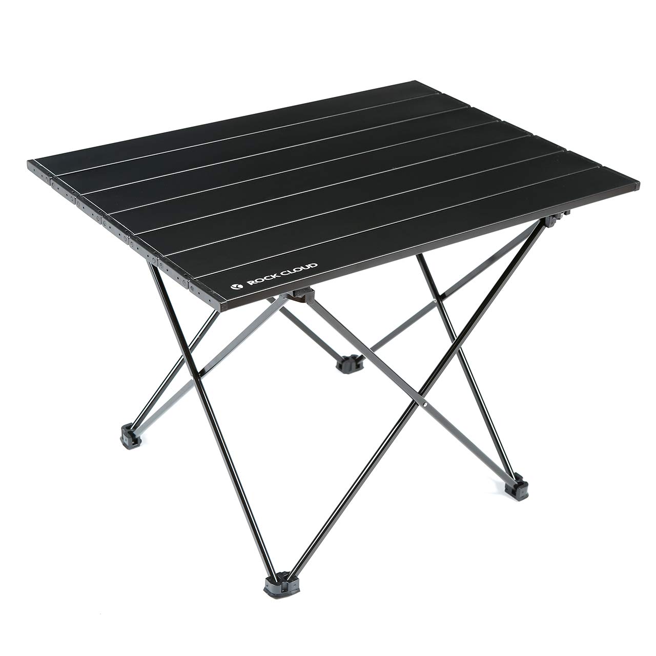 ROCK CLOUD Portable Camping Table Ultralight Aluminum Folding Beach Table Camp for Camping Hiking Backpacking Outdoor Picnic (Black, Medium)