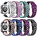 ilopee Waterproof Sport Band Compatible with Apple Watch Series 4 3 2 1, Fashionable Strap for iWatch 42mm 44mm, Multi Colors, M/L
