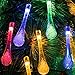 Solar String Lights,60LED 36FT Colorful Waterdrop or Warm White Bulb Shipped Randomly,Solar String Lights,Solar Lights Outdoor,Solar Garden Lights,for Party,Patio,Yard,Landscape