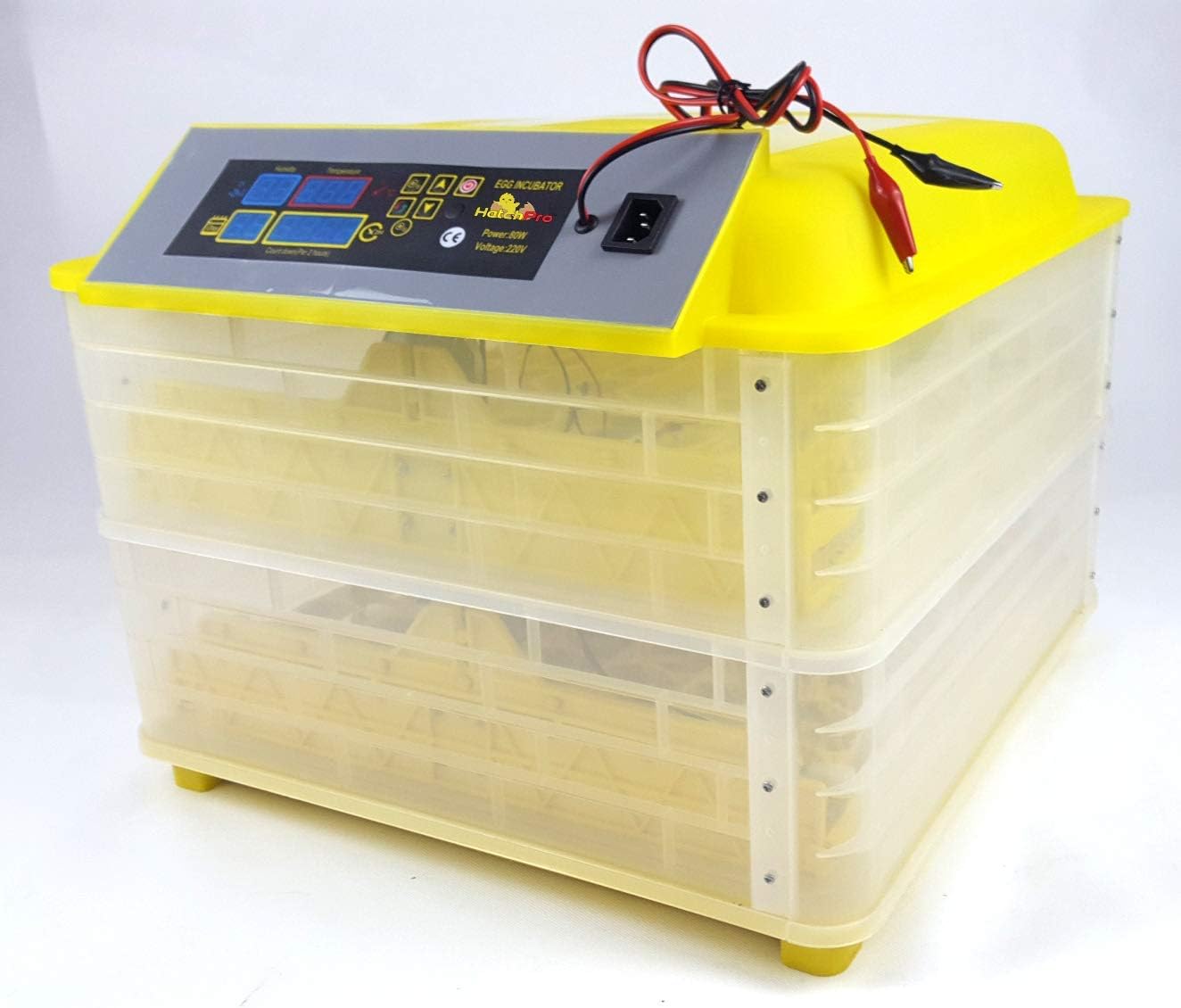 HATCHPRO Fully Automatic Egg Incubator ; Capacity of 308 Quail Eggs ; Small (Yellow)