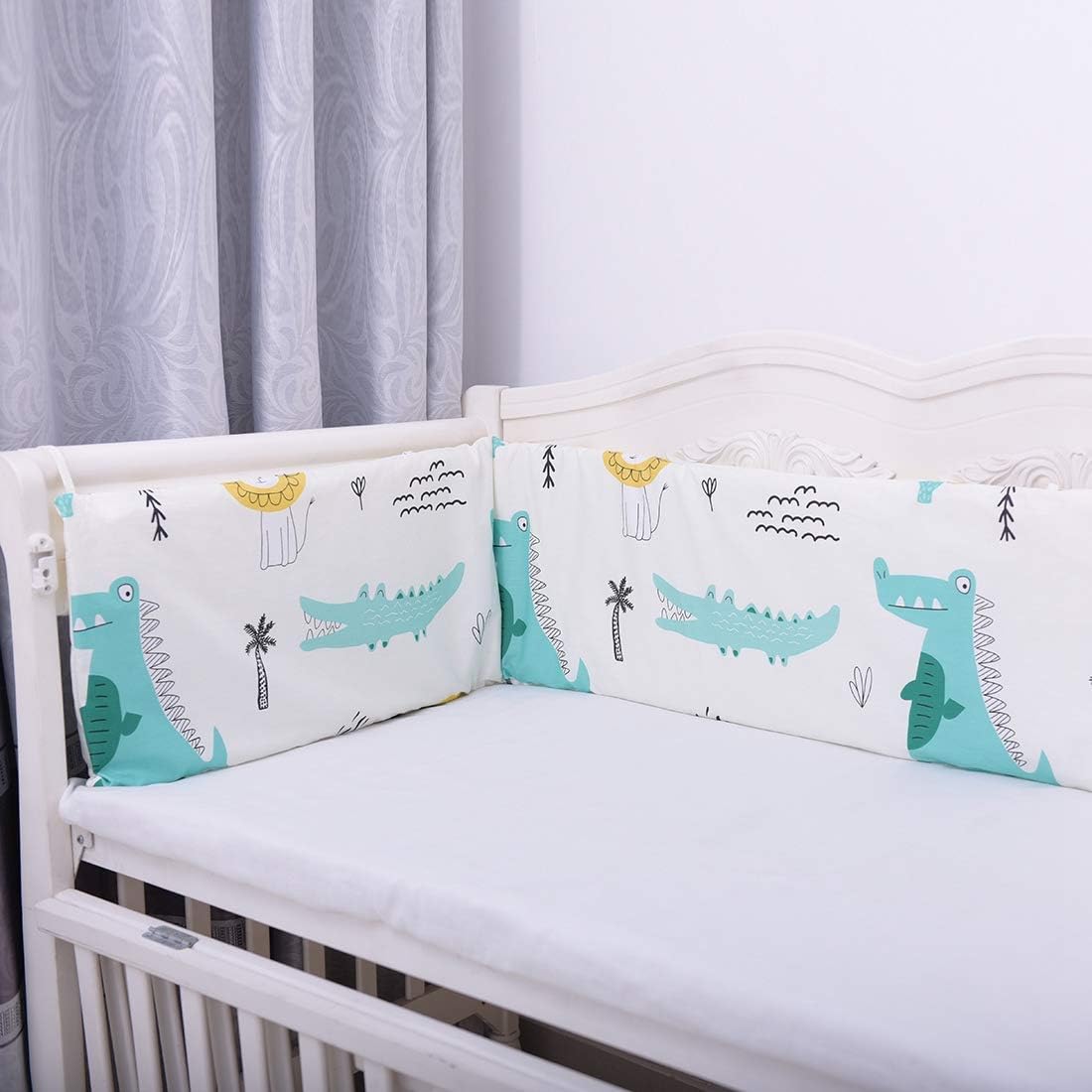 Contour De Lit Pour Bebe Fille Ou Garcon Tour De Berceau Avec Mignons Motifs 180x30 Cm Rose Yuer Tour De Lit Bebe En Coton Respirant Tours De Lit La Chambre De Bebe