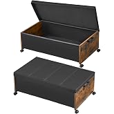 FOUCSSOMEI Under Bed Drawers on Wheels, XL Size, UnderBed Storage with Wheels, Wooden Under Bed Storage, Heavy Duty, Patented Design