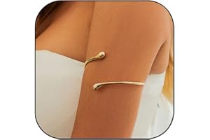 GLMOCM Arm Cuff Bracelet for Women Gold Arm Cuff Upper Arm Bracelet Minimalist arm cuff Bangle Armband Round Bracelet Minimalist Summer Jewelry for Women