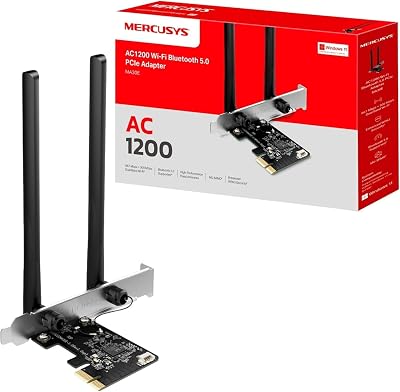MERCUSYS MA30E AC1200 PCIe WiFi Adapter Bluetooth 5.0 MU-MIMO Windows 10/11