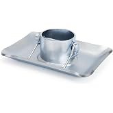 Lonffery Trailer Jack Foot Plate with Pin Base | Fits Standard 2 Inch Trailer Jack, 5000 lb Capacity Heavy Duty Galvanized Steel, for RV, Utility Trailers and Cargo Trailers