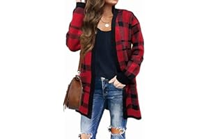 ZESICA Women's 2024 Fall Winter Long Sleeves Open Front Leopard Print Knitted Sweater Cardigan Coat Outwear