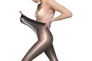 Oxtxuzdm Glossy High Waist Tights For Women With Invisible Seam And Elastic Comfort Band Elegant Glossy Hosiery