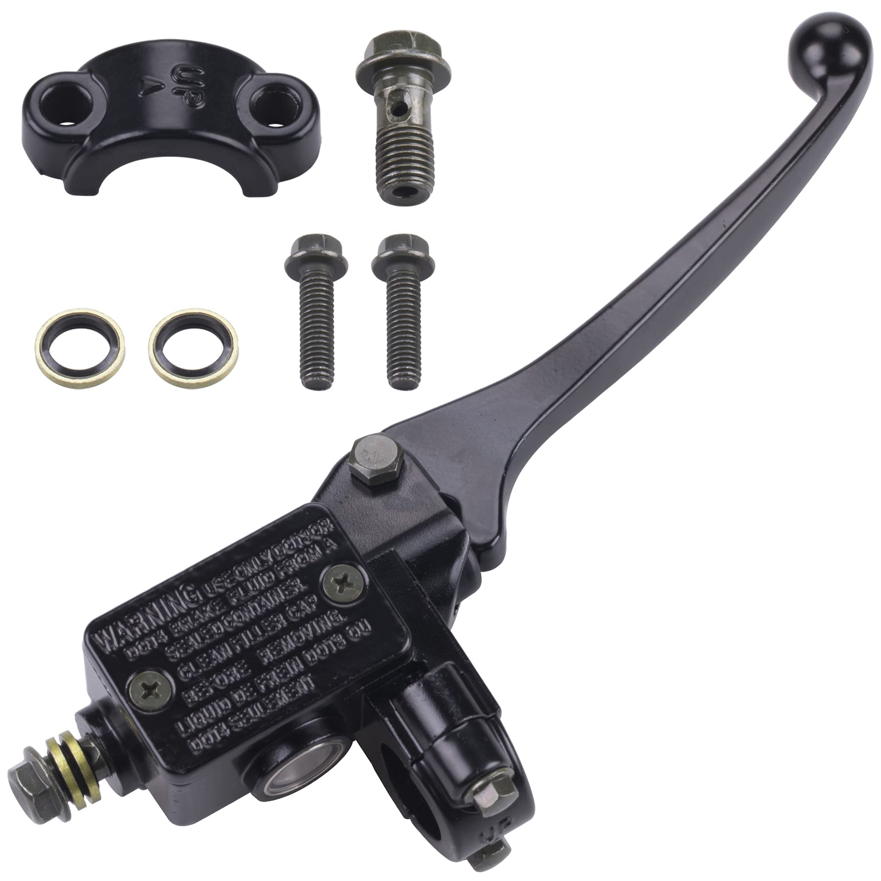 Photo 1 of MWMNUN Right Brake Master Cylinder Brake Lever for Taotao Sunl 50cc 110cc 125cc Polaris Outlaw 525 Roketa Taotao Kazuma Eton Baja Honda 250R ATV ATC 4 Wheeler Dirt Bike Parts