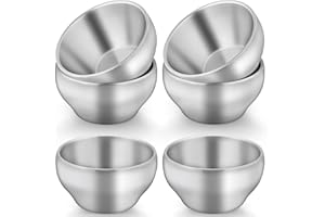 TeamFar Stainless Steel Bowls for Kids, 12oz Metal Baby Toddler Bowls Set of 6, Double-Wall Insulated Kids Bowl for Cereal/Snacks/Soups, Non Toxic, Dishwasher Safe