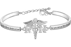 FUSTMW Nurse Gift Nurse Keychain RN Charm Nursing Graduation Gift Medical Jewelry Nurse Inspirational Gifts (RN br)