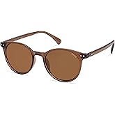 SOJOS Small Round Classic Polarized Sunglasses for Women Men Vintage Style UV400 Lens MAY SJ2113