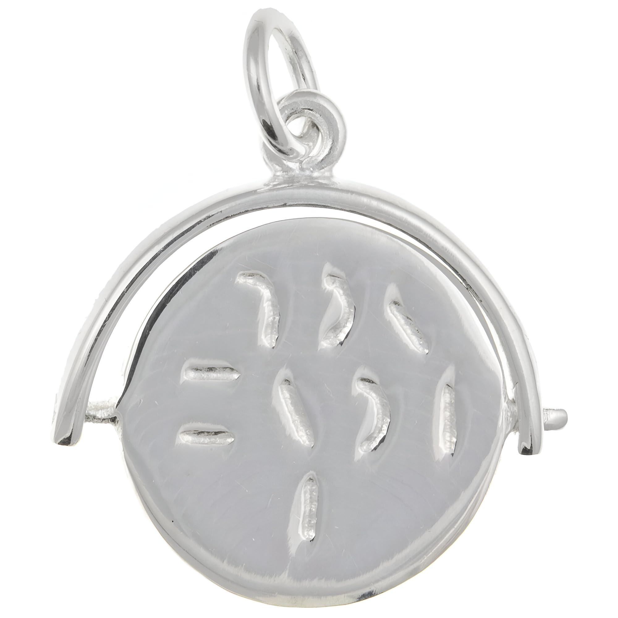 I Love You Round Spinner Charm Pendant – 925 Sterling Silver – Hidden Message Love Jewelry for Women – Romantic Gift for Him or Her